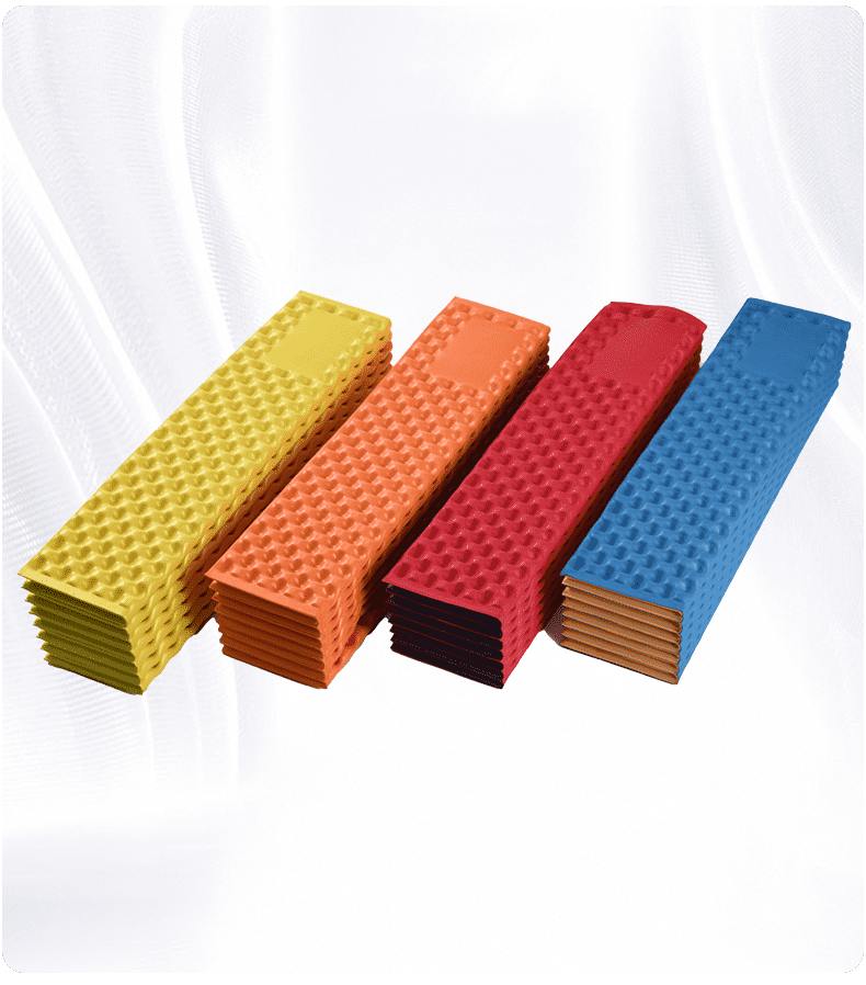 Blue folding yoga mat